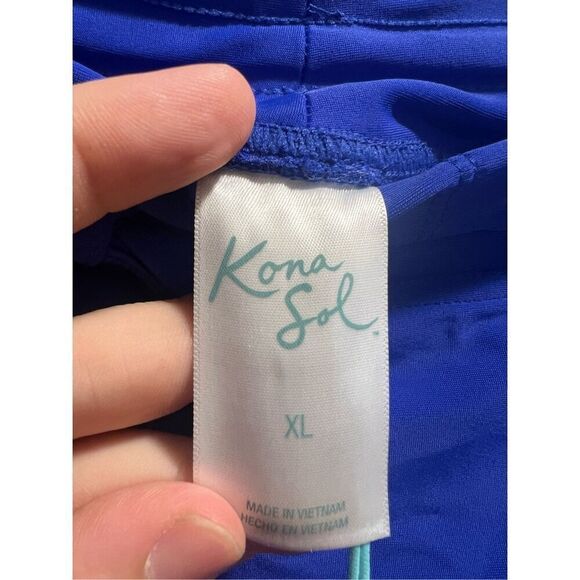 Kona Sol Blue High Coverage Swim Shorts Woman’s Size XL NEW - Picture 5 of 10